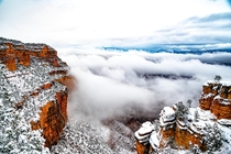First snow at Grand Canyon  