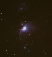 First stacked photo of the Orion Nebula