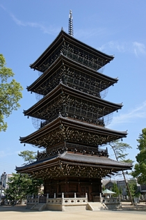 Five-story pagoda at Zentsu-ji temple in Japan
