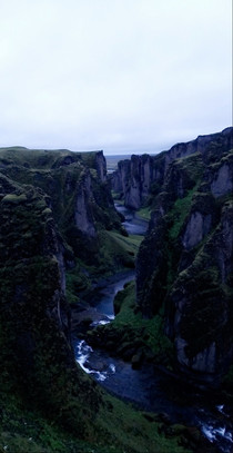 Fjarrgljfur Canyon Iceland Taken at am after a long day of hikes with a torn ACL  worth it 