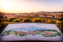 Florence panorama in the evening  Florence Italy -Photo Nico Trinkhaus