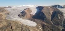 Flowing Glaciers on Baffin Island Nunavut Canada 