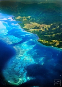 Flying over Fiji 