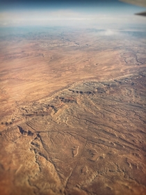 Flying over the deserts of Utah 