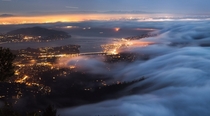 Fog Bank over San Francisco Bay Area OC  x 