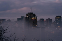 Foggy Night in Hamilton Canada