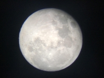 For an amateur telescope and only my phones camera I think this is a great picture of the moon