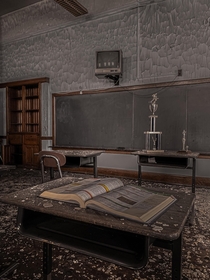 forgotten class room in an empty school that is only filled with fires these days