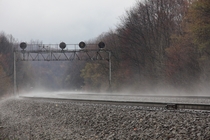 Former Pennsylvania Railroad position light signals Lilly Pennsylvania 