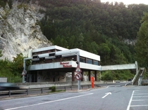 Former service station on a highway in Switzerland 
