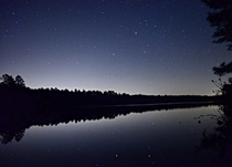 Fort Bragg light pollution is a real bother but Mars and Saturn reflecting off this lake is pretty cool 