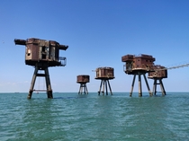 Forts off the British coast used in WWII to fend off the luftwaffe