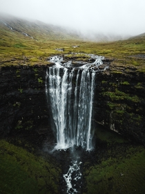 Fossa Waterfall Faroe Islands  IG dom_reardon_photo