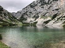 Found a beautiful lake on top of a mountain while hiking through the Alps in Styria Austria 