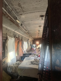 Found an old abandoned train and when we looked inside