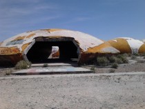 Found some creepy abandoned domes in the middle of the desert yesterday  album in comments