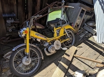 Found this old moped in an abandoned barn in Idaho