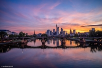 Frankfurt at sunset 