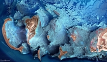 Freezing Caspian Sea  False Color by uLunyle in rEarthFromAbove