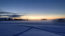 Freezing sunset - Oslo region Norway