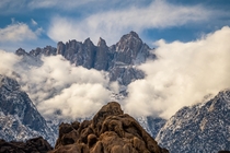Fresh Snow on The Tallest Mountain in The Contiguous United States Mount Whitney 