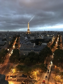From top of the Arc de Triomphe Paris France