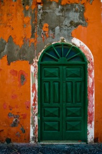 Front door of a house on the island of Ponza Italy  x
