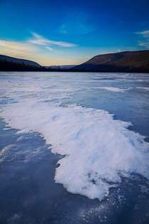 Frozen NY Lake 
