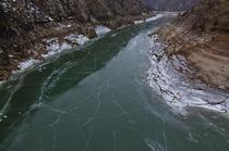 Frozen Uvac River in Serbia x