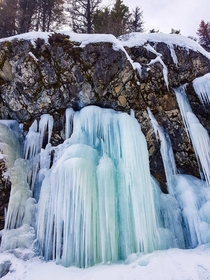 Frozen Waterfall Big White BC Canada 