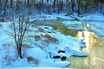 Frozen - Whitemouth River Manitoba Canada 