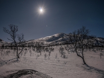 Full moon beyond the polar circle in northern Norway  IG glacionaut