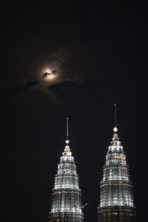 Full moon over Kuala Lumpur