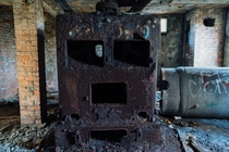 Furnace in the basement of a West Virginia mansion 