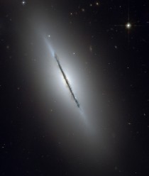 Galaxy NGC- seen through the Hubble telescope 