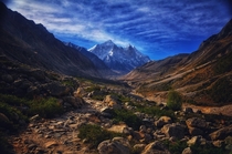 Gangotri Glacier Garhwal Himalayas India  