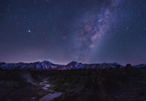 Gazing at the stars over the Sierra Nevada Mountains 