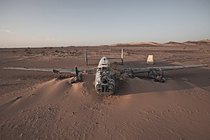 Ghostly Plane Wreck by Dietmar Eckell Western Sahara North Africa 