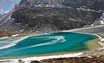 Glacial lake in Yading National Park China  