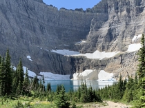 Glacier National Park Iceberg Lake  miles in from the Many Glacier entrance 