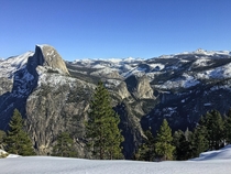 Glacier Point in Yosemite on a January afternoon 