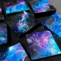Glow in the dark epoxy resin Nebula Space art OC