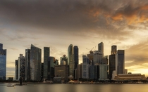 Glowing sky of Singapore s exposure