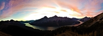 Goat Mountain Sunset Panorama - Spray Lakes AB 