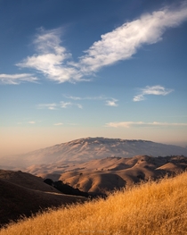 Golden hills near San Jose California 