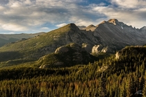 Golden hour Longs Peak Rocky Mountain National Park 