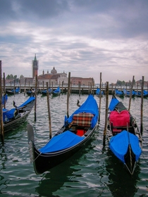 Gondolas in Venice Italy 