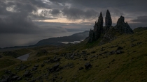 Got up before dawn a few days ago to hike up to The Old Man of Storr in Scotland for sunrise 