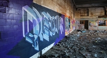 Graffiti in an abandoned building