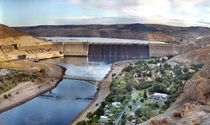 Grand Coulee Dam on the Columbia River in Washington The largest dam in North America 